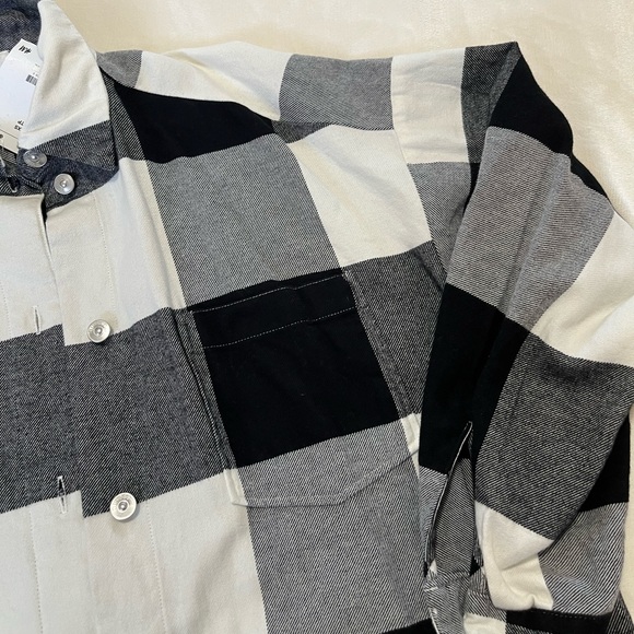 h&m cotton plaid dress shacket - Picture 6 of 12